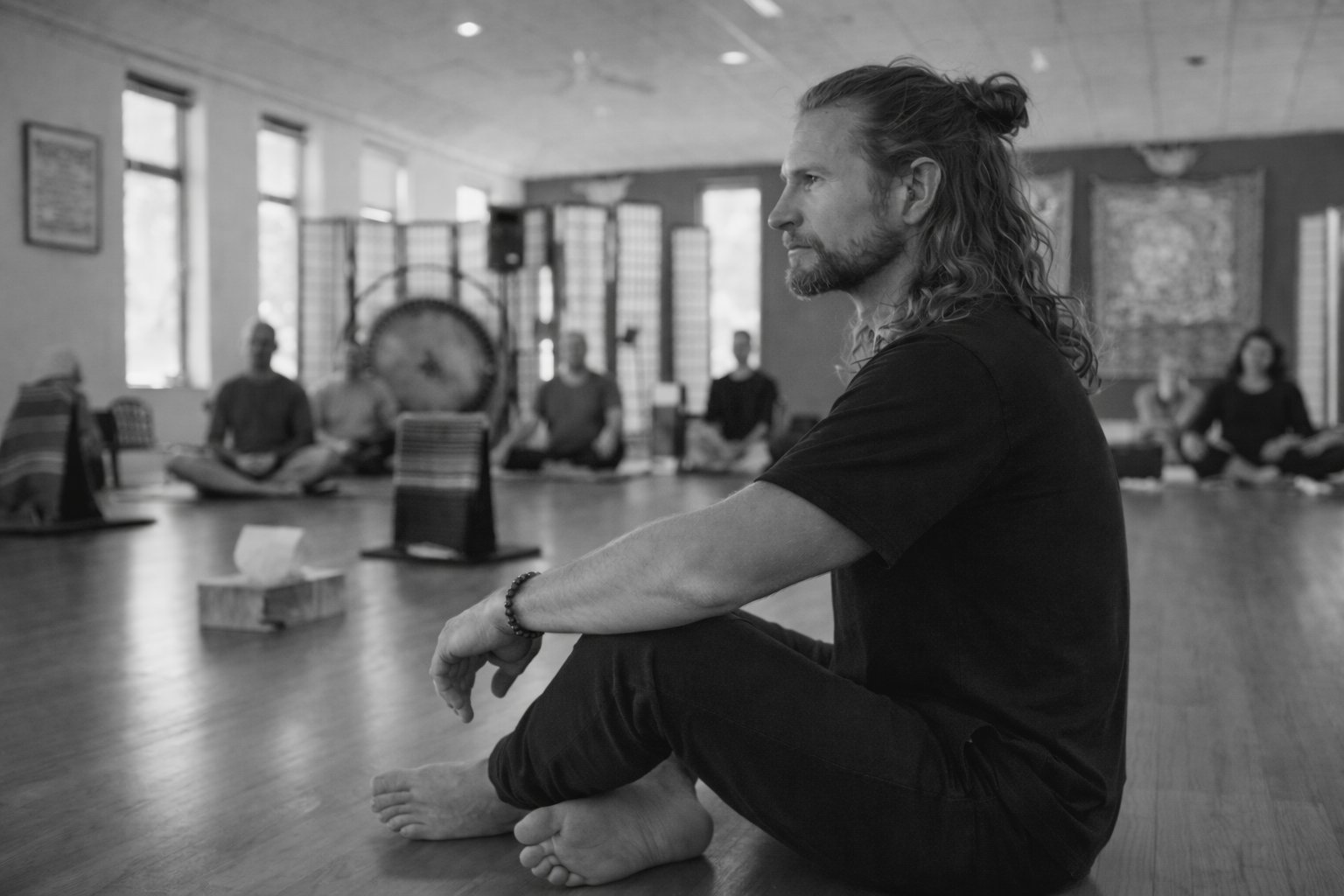 Tyler Maynard facilitating breathwork